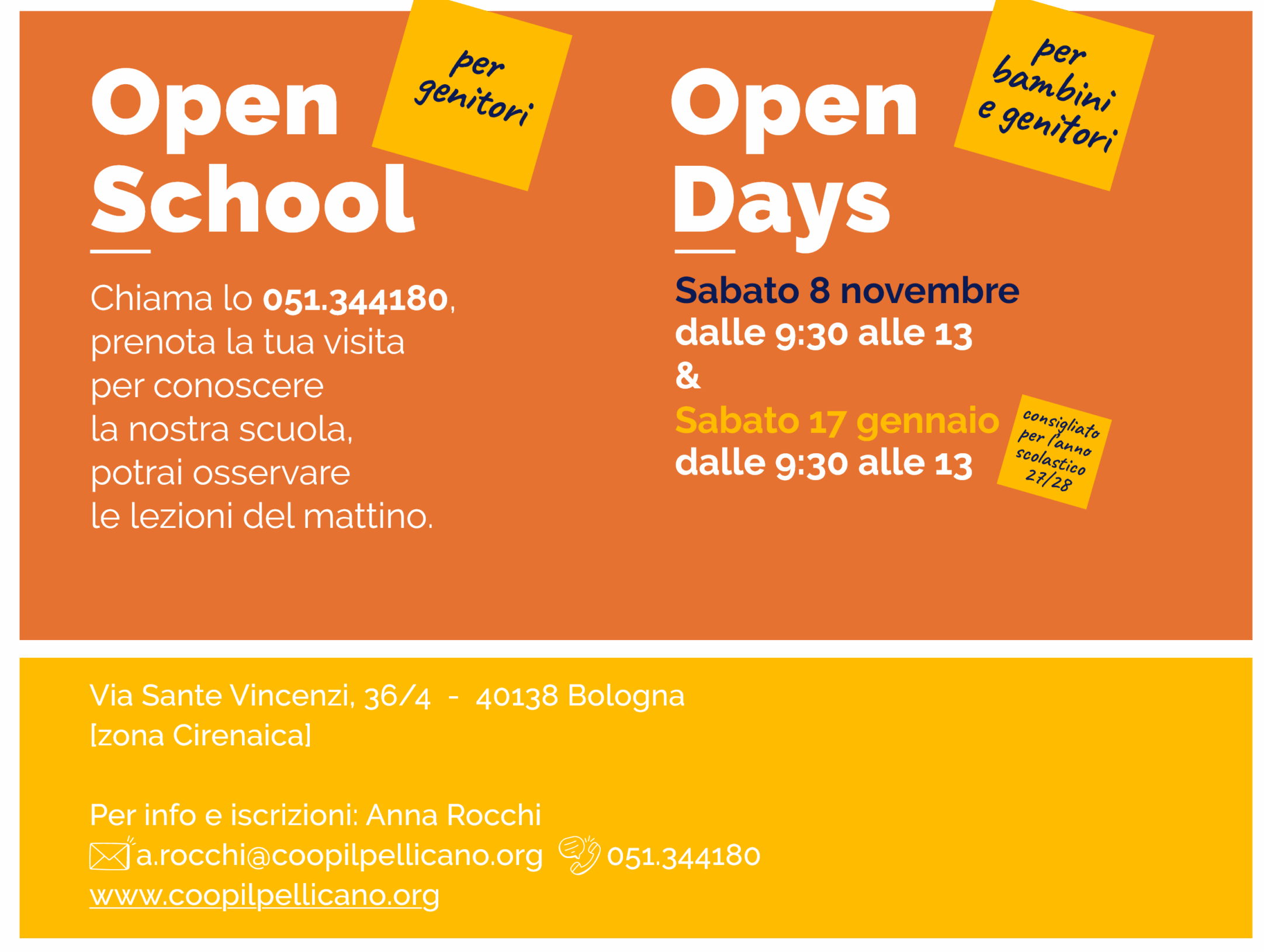 Open School e Open Day Scuola Primaria Il Pellicano