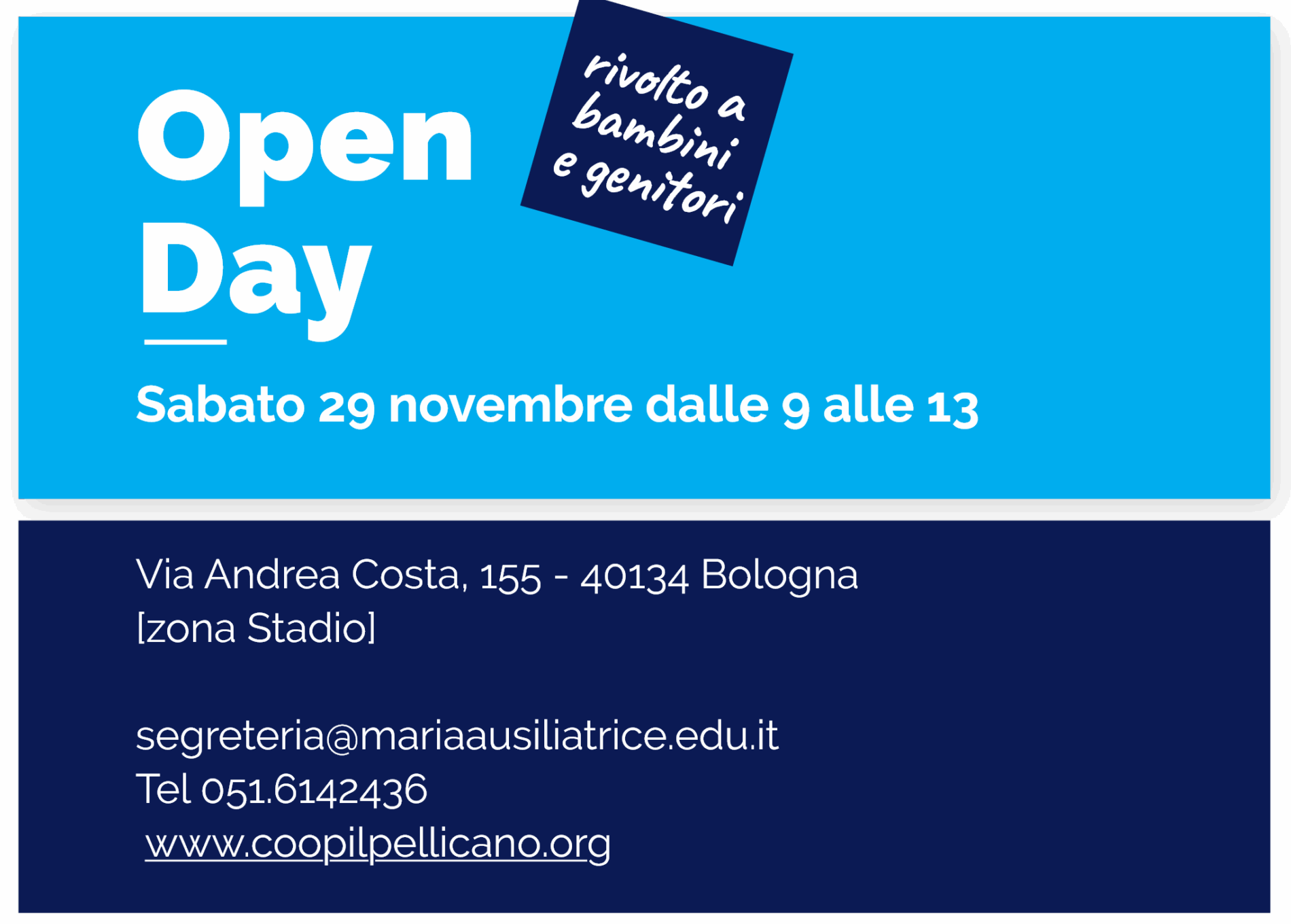 Open Day Scuola dell'Infanzia e Primaria Maria Ausiliatrice e San Giovanni Bosco